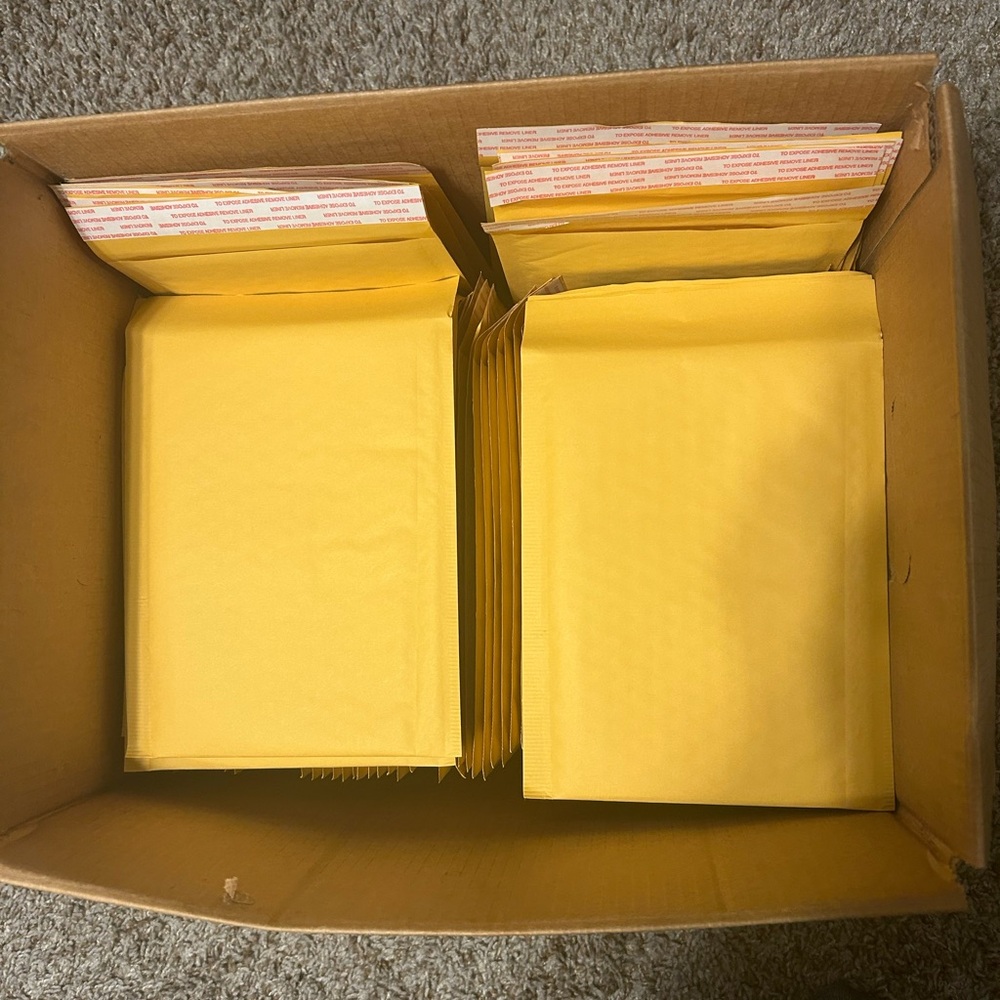 6x10” Kraft Bubble Mailers, 50 Mailers Total